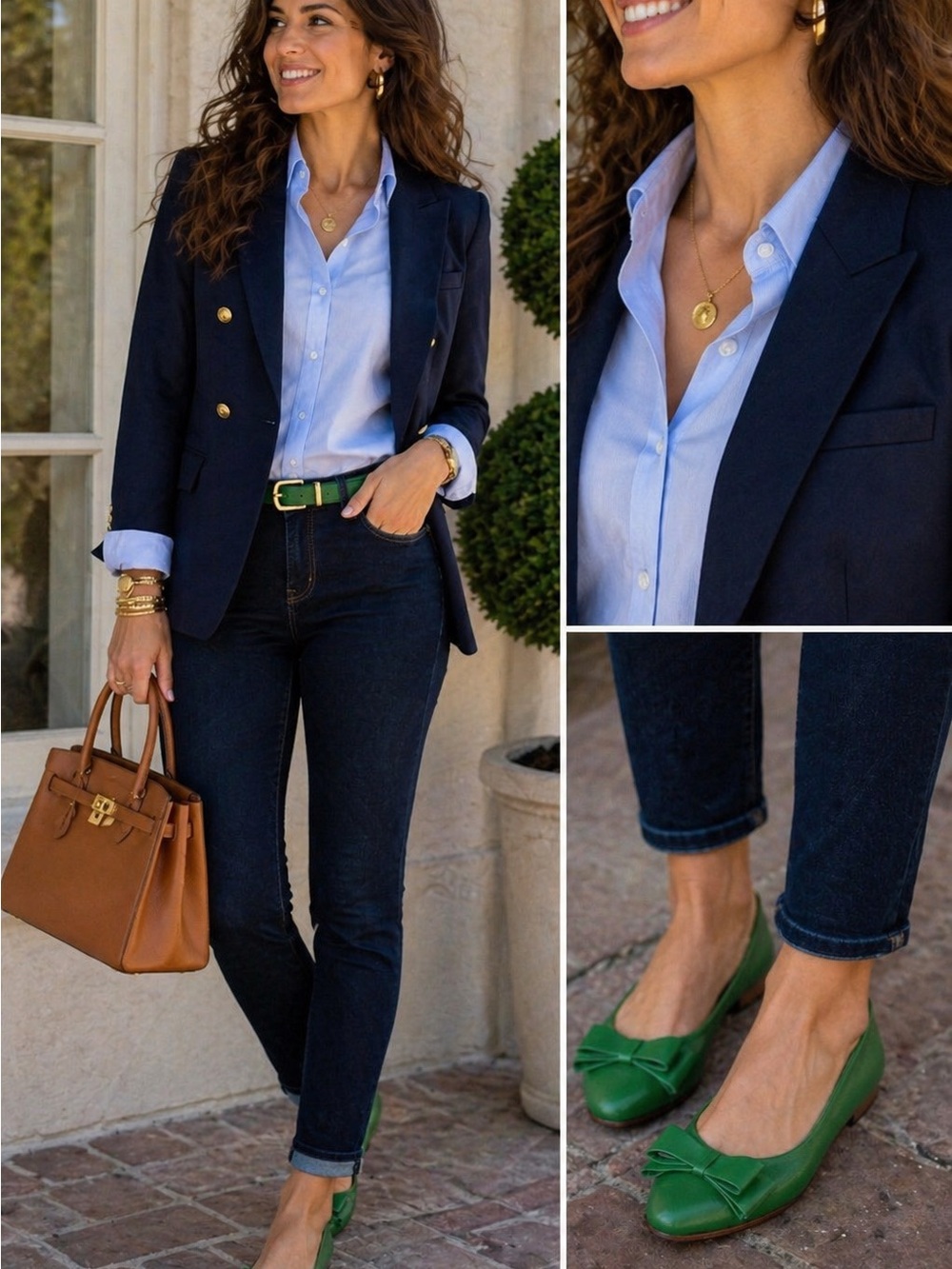 Genuine Leather Flats with Bow - Picture 3 of 15